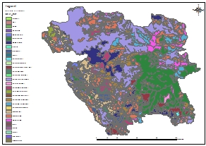 نقشه زمین شناسی GIS استان کردستان