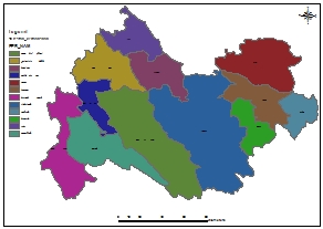 نقشه GIS شهرستان های استان کرمانشاه