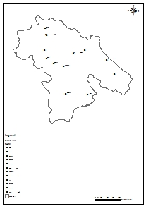 شیپ فایل نقاط شهری استان کهگیلویه و بویراحمد