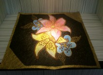 رومیزی چرم ونقاشی برجسته