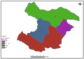 نقشه GIS شهرستان های استان قزوین
