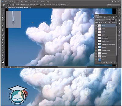 آموزش طراحی و نقاشی ابر در Photoshop