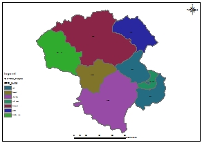 نقشه GIS شهرستان های استان زنجان