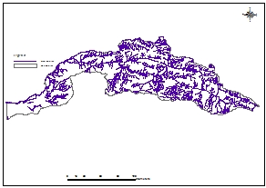 GIS شبکه آبراهه ای حوضه آبریز اترک