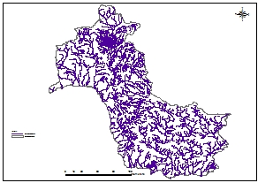 GIS شبکه آبراهه ای حوضه آبریز بندرعباس