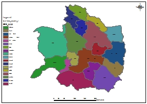 نقشه GIS شهرستان های استان خراسان رضوی