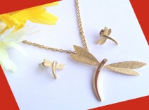 سرویس نیم ست استیل سنجاقک طلایی